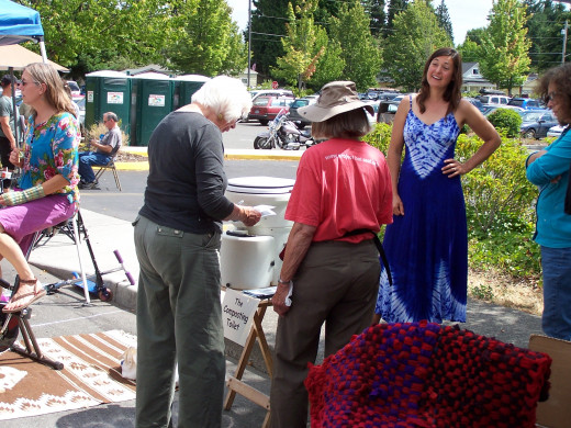 The woman in blue was a character in one of my novels....she grew over time