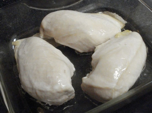 Chicken breasts after boiling
