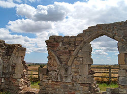 At the end of the road is a ruin that speaks so much of History