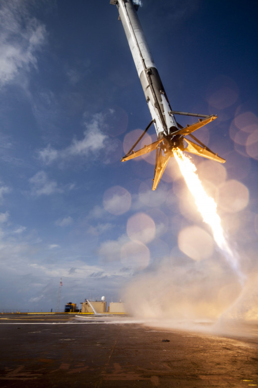 Falcon 9 booster landing attempt