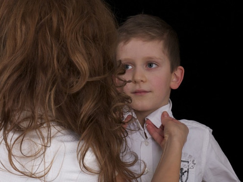 A Child with His Mother