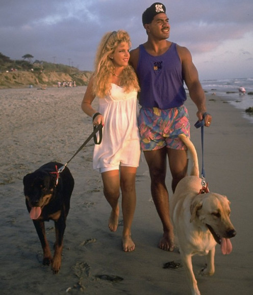 (left), Gina DeBoer, Junior Seau's ex- girlfriend.