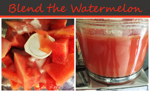 Blend the Watermelon, Lime Juice and Sugar