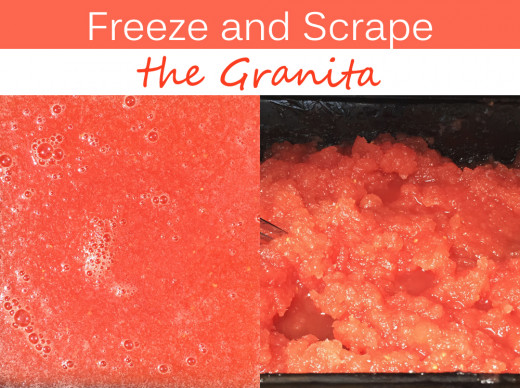 Freeze and Scrape the Watermelon Granita
