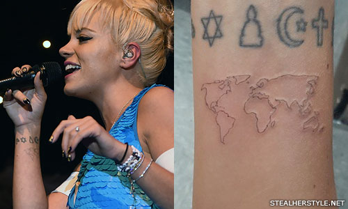 Lily Allen's Dr. Woo tattoo