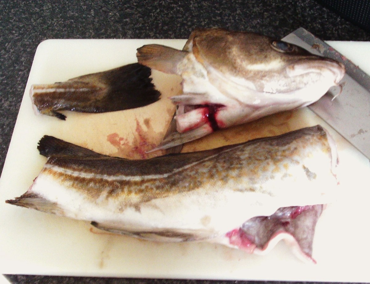 Head and tail are cut from codling