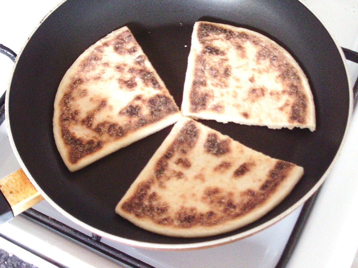 Tattie scones are added to hot, dry frying-pan