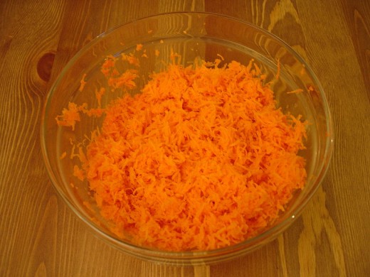 Gajar (Carrots) grated