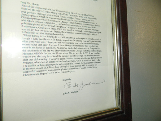 Letter from John Norman Maclean