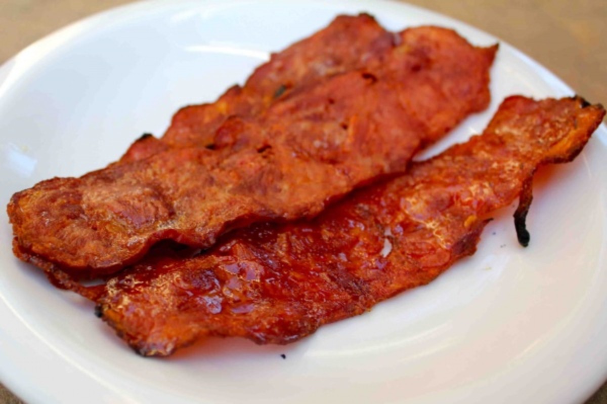 Swap beef bacon out with chicken or turkey bacon. 