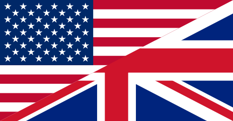 Combined flag of U.K. and U.S., the two major English speaking countries in the world.