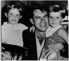 Wilbur Smith and his two Kids from his first marriage