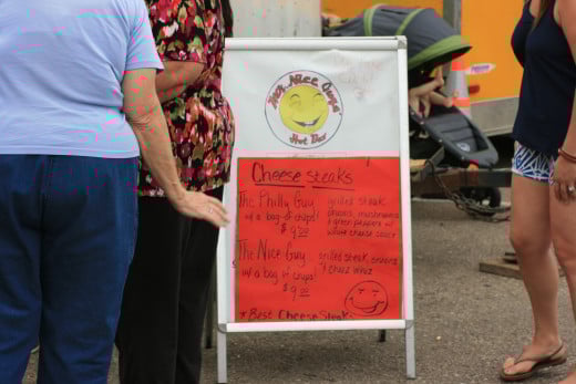 Nice Guys Menu for the event