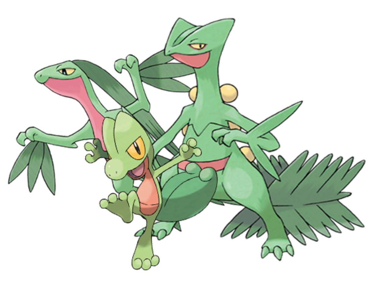 Image result for Treecko, Grovyle, and Sceptile