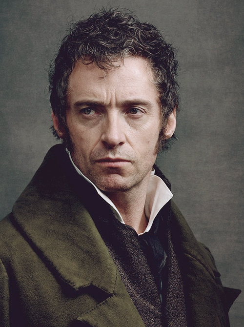 Jean Valjean portrayed by Hugh Jackman
