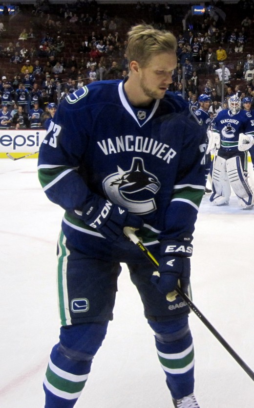 Alex Edler led the Vancouver Canucks with a +13 rating this season.
