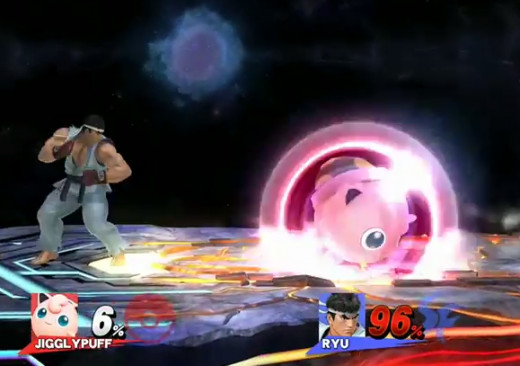 Reggie played as Ryu from the Street fighter series and Hungrybox played as Jigglypuff from the Pokemon series. 