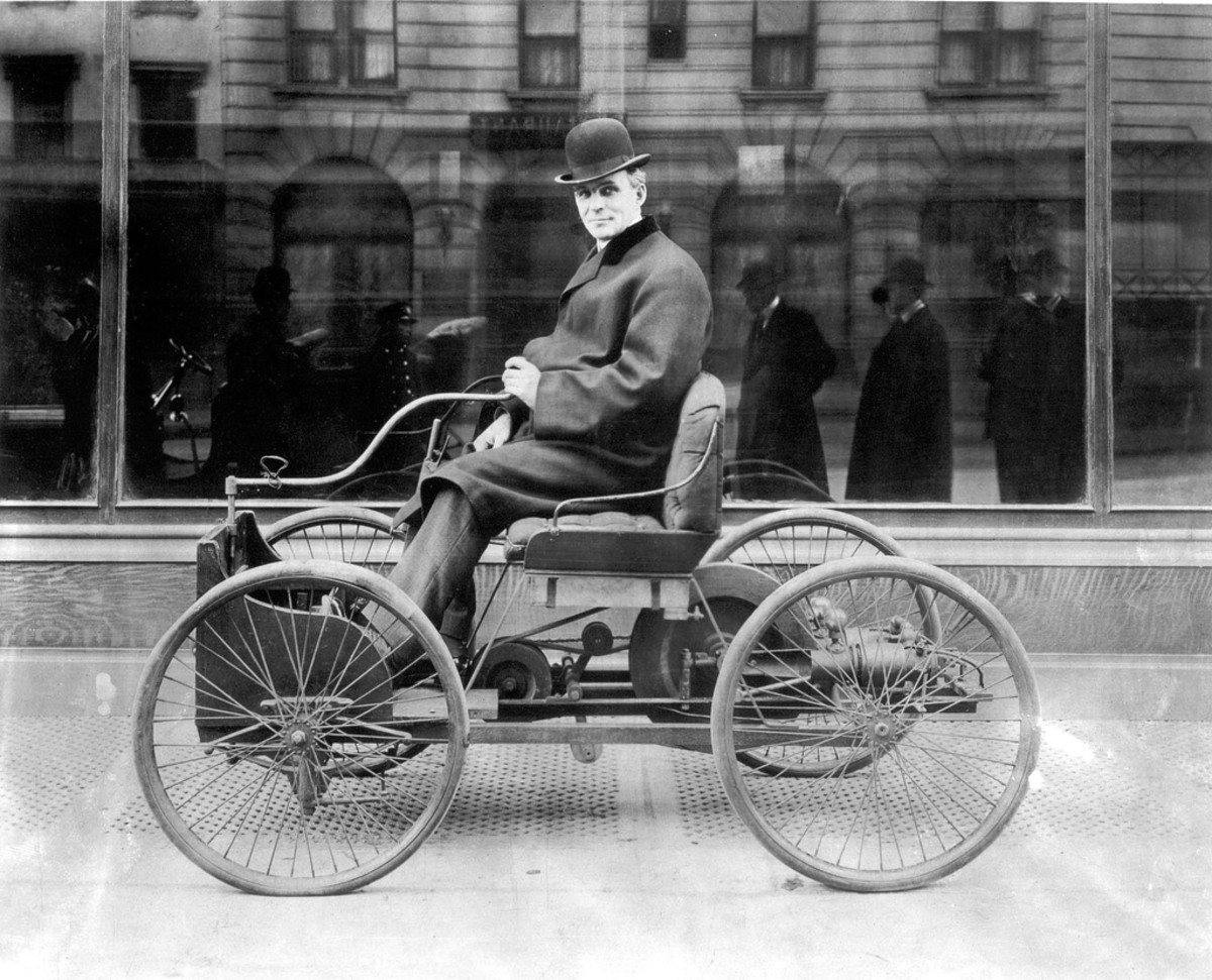 Henry Ford in his Quadricycle