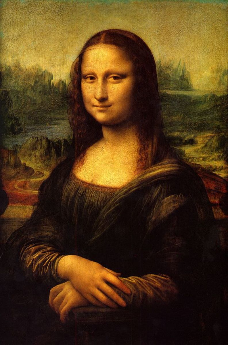 The Mona Lisa (compare this portrait with those of Salai later in the hub. You decide if he may have been the model for this face also,