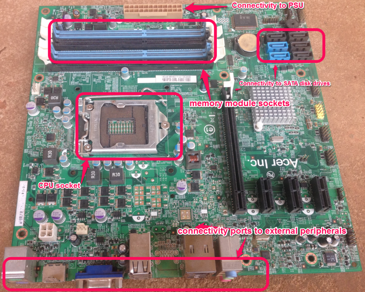 Sample Acer motherboard.