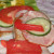 Ham with cheese and topped with mustard and mayonnaise. Ham with cheese and topped with mustard and mayonnaise.