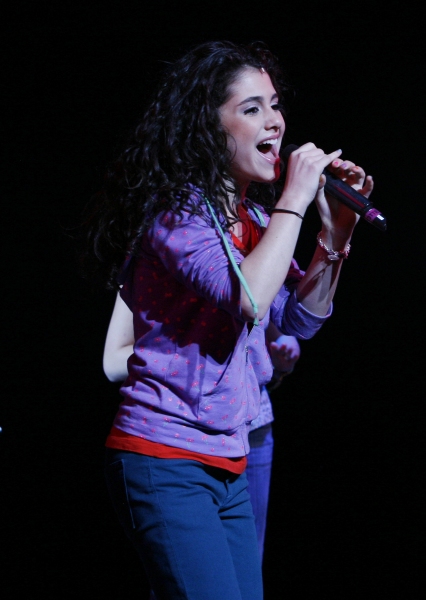 Ariana Grande playing the role of Charolette in the Broadway Show called '13' in 2008