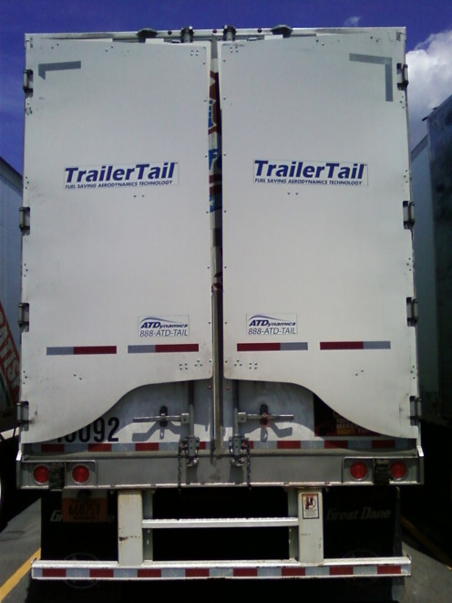 Keeping those trailer tail panels closed when parked on a lot.