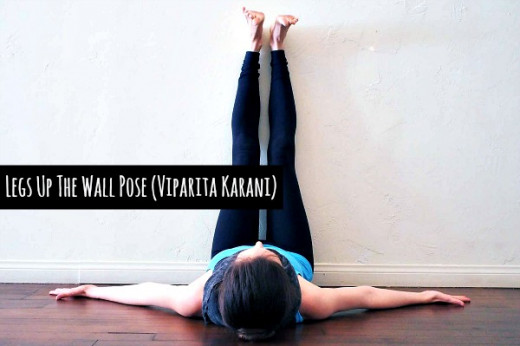 Legs Up The Wall Pose (Viparita Karani) helps release tension in lower body.