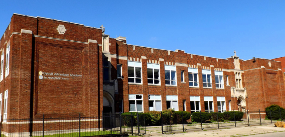 This former Catholic school is now the Detroit Advantage Academy.