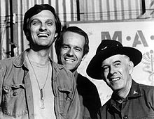 Main characters of MASH - Hawkeye, BJ and Colonel Potter