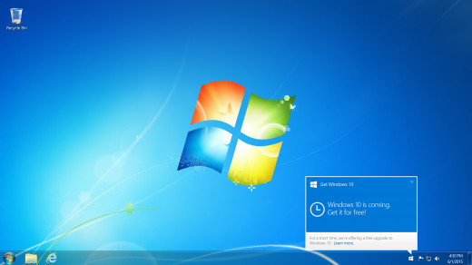 The Windows Update KB3035583 adds the Get Windows 10 icon to your system tray.