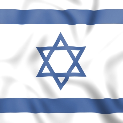 Israel Flag Indicating Middle East And Jewish.