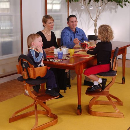 Svan can create your common family dining  table more appealing with Scandinavian-designed bentwood Svan high chairs  