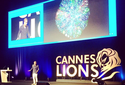 Cox speaking at Cannes Lions 2015