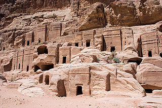 Dwellings Carved into the Sandstone, Petra