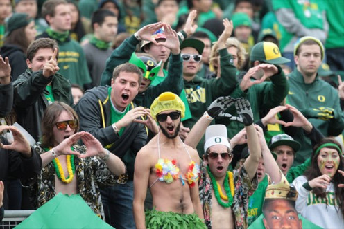 Rowdy Oregon fans are not afraid to defend their team loyalty with words or fists.