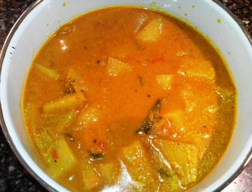 Breadfruit (kadachakka) curry