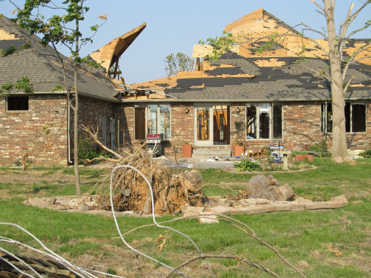 Tornado damage in Joplin, Missouri.