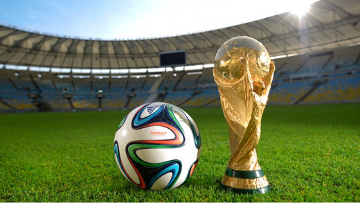 Brazuca Football and World Cup Trophy