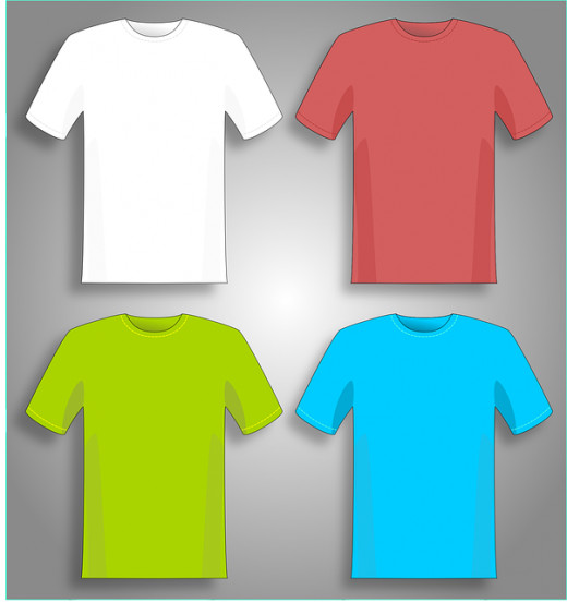 T-shirts in primary colors. Men like these. 