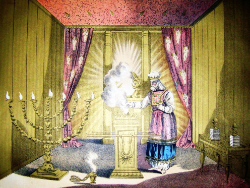 The High Priest performs the ritual duties of the Tabernacle as prescribed by God.