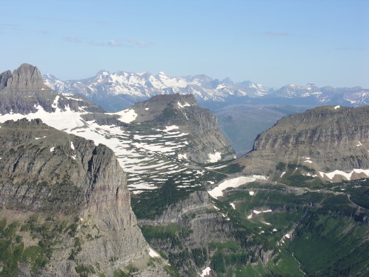 A view of the mountain tops.