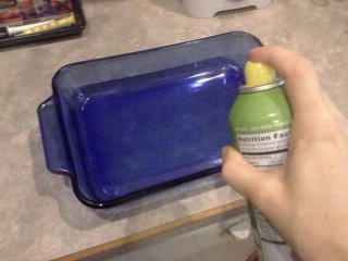 Step Twelve: Spray your dish with cooking spray