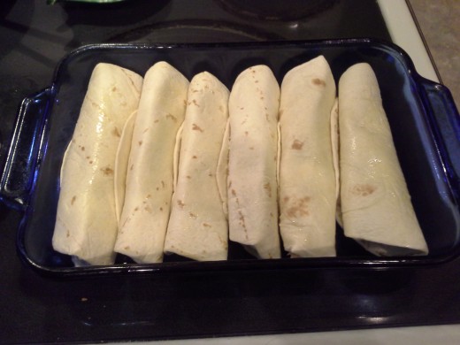 Step Fifteen: Roll each tortilla under