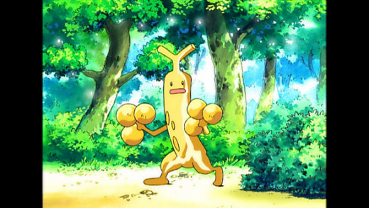 A unique gold sudowoodo from the pokemon anime