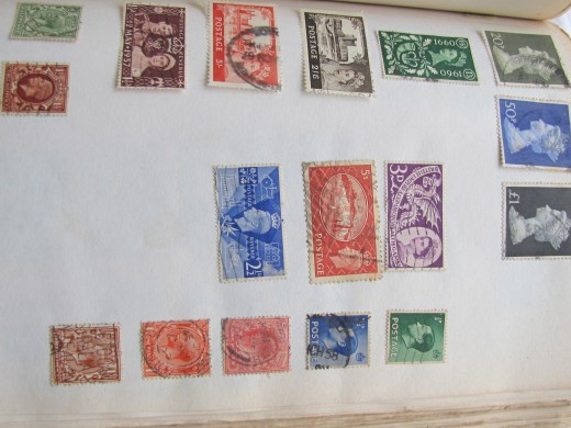A page from my stamp album- old England stamps