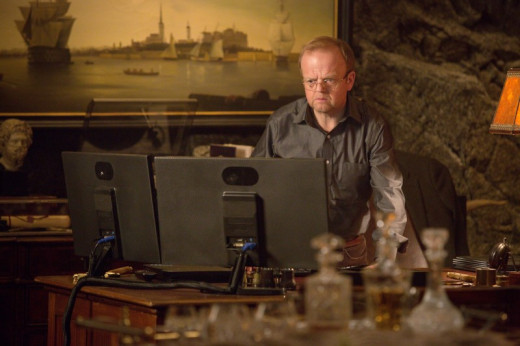 David Pilcher watches the chaos from his computer