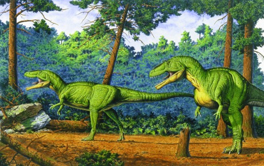 Giganotosaurus as depicted by Bob Walters, c. 1997.