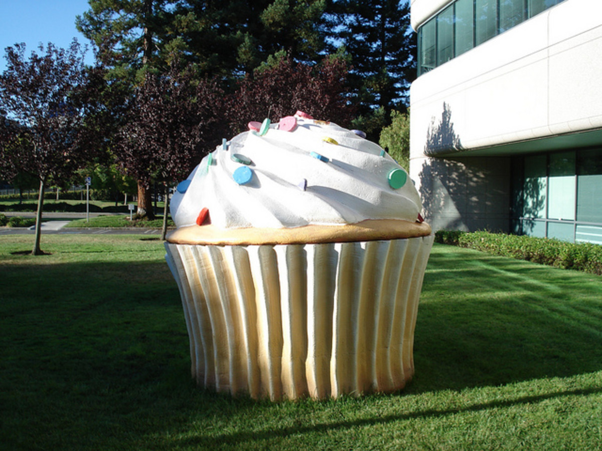 The Android cupcake on Google's campus