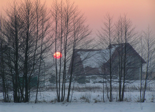 A winter sunset